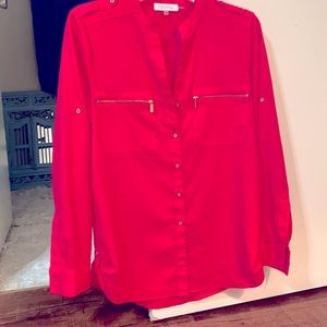 Calvin Klein bright pink top Size XS